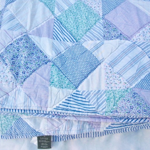 Ralph Lauren Patchwork Quilt King Size Pastels - Picture 1 of 9